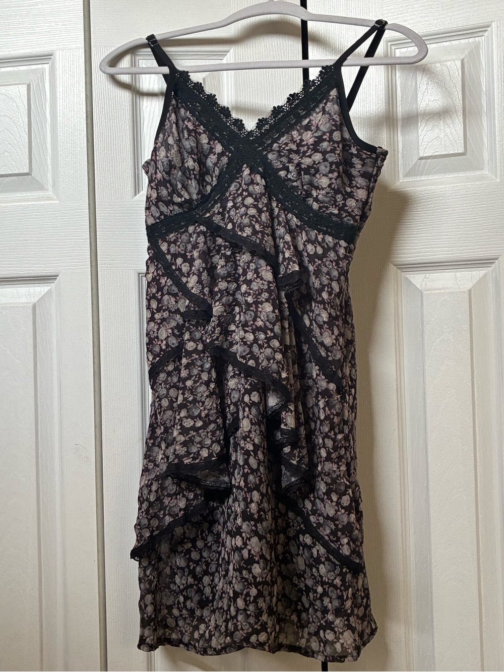 Cecico Floral Labeled Black Garment, Size M